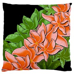 Decorative Flowers Large Cushion Case (two Sides)