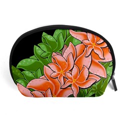 Decorative Flowers Accessory Pouches (large)  by Valentinaart