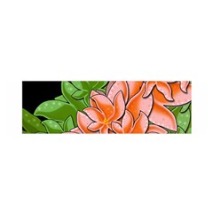 Decorative Flowers Satin Scarf (oblong)