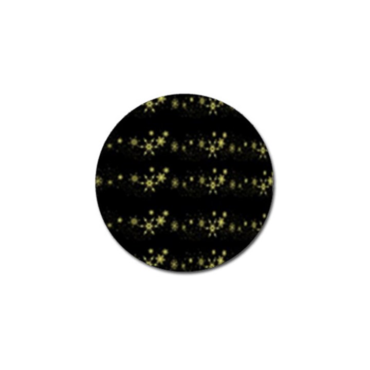 Yellow elegant Xmas snowflakes Golf Ball Marker (4 pack)