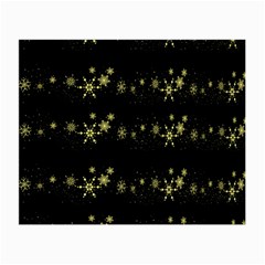 Yellow elegant Xmas snowflakes Small Glasses Cloth