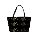 Yellow elegant Xmas snowflakes Shoulder Handbags Back