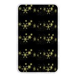 Yellow elegant Xmas snowflakes Memory Card Reader Front