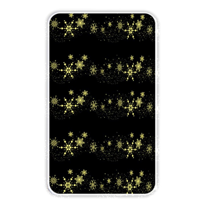 Yellow elegant Xmas snowflakes Memory Card Reader