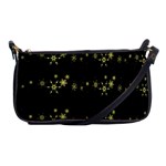 Yellow elegant Xmas snowflakes Shoulder Clutch Bags Front