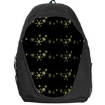 Yellow elegant Xmas snowflakes Backpack Bag Front