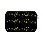 Yellow elegant Xmas snowflakes Apple iPad Mini Zipper Cases Front