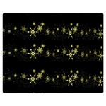 Yellow elegant Xmas snowflakes Double Sided Flano Blanket (Medium)  60 x50  Blanket Front