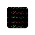 Decorative Xmas snowflakes Rubber Square Coaster (4 pack)  Front