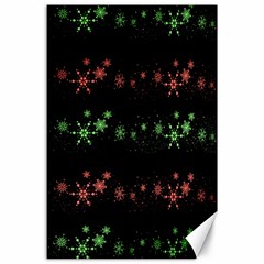 Decorative Xmas Snowflakes Canvas 24  X 36  by Valentinaart