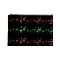 Decorative Xmas Snowflakes Cosmetic Bag (large) 