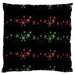 Decorative Xmas Snowflakes Large Cushion Case (two Sides) by Valentinaart