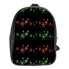 Decorative Xmas Snowflakes School Bags (xl)  by Valentinaart