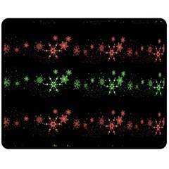 Decorative Xmas Snowflakes Double Sided Fleece Blanket (medium)  by Valentinaart