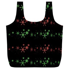 Decorative Xmas Snowflakes Full Print Recycle Bags (l)  by Valentinaart