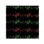 Decorative Xmas snowflakes Small Satin Scarf (Square) Front