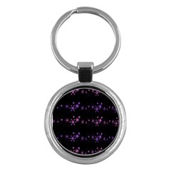 Purple Elegant Xmas Key Chains (round)  by Valentinaart