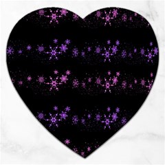 Purple Elegant Xmas Jigsaw Puzzle (heart)