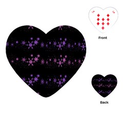 Purple Elegant Xmas Playing Cards (heart)  by Valentinaart