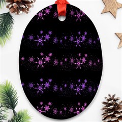 Purple Elegant Xmas Oval Ornament (two Sides) by Valentinaart