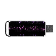 Purple Elegant Xmas Portable Usb Flash (two Sides) by Valentinaart