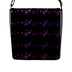 Purple Elegant Xmas Flap Messenger Bag (l)  by Valentinaart