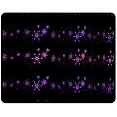 Purple Elegant Xmas Double Sided Fleece Blanket (medium)  by Valentinaart