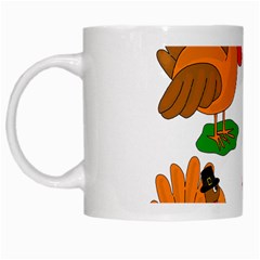 Thanksgiving Turkeys White Mugs by Valentinaart