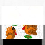 Thanksgiving turkeys Rectangular Jigsaw Puzzl Front