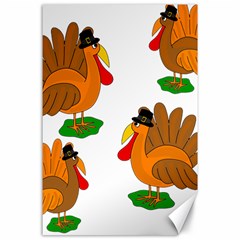 Thanksgiving Turkeys Canvas 24  X 36  by Valentinaart