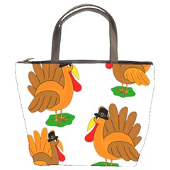 Thanksgiving Turkeys Bucket Bags by Valentinaart