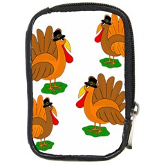 Thanksgiving Turkeys Compact Camera Cases by Valentinaart