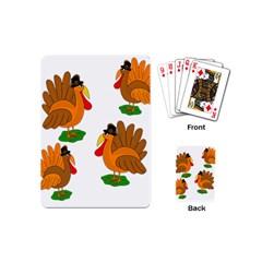 Thanksgiving Turkeys Playing Cards (mini)  by Valentinaart