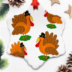 Thanksgiving Turkeys Ornament (snowflake) 