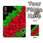 Xmas red flowers Playing Cards 54 Designs  Front - Spade3