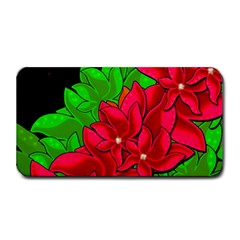 Xmas Red Flowers Medium Bar Mats by Valentinaart