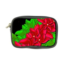 Xmas Red Flowers Coin Purse by Valentinaart