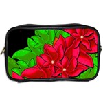 Xmas red flowers Toiletries Bags 2-Side Back