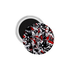 Red Abstract Flowers 1 75  Magnets