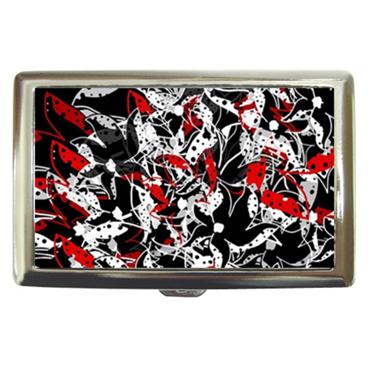 Red abstract flowers Cigarette Money Cases