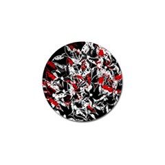 Red Abstract Flowers Golf Ball Marker (10 Pack) by Valentinaart