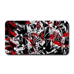 Red Abstract Flowers Medium Bar Mats