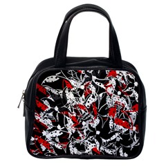 Red Abstract Flowers Classic Handbags (one Side) by Valentinaart