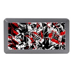 Red Abstract Flowers Memory Card Reader (mini)