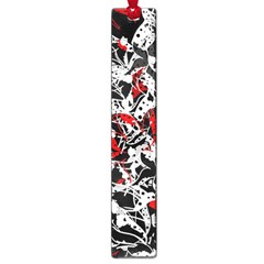 Red Abstract Flowers Large Book Marks by Valentinaart