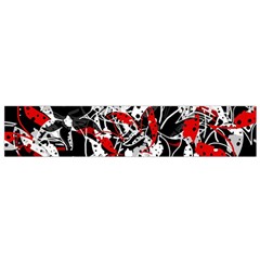 Red Abstract Flowers Flano Scarf (small)