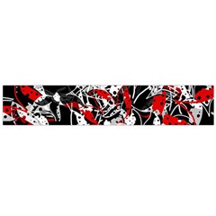 Red Abstract Flowers Flano Scarf (large)