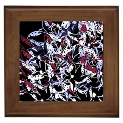 Decorative Abstract Floral Desing Framed Tiles