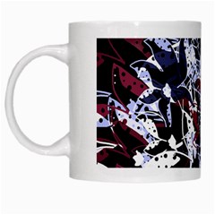 Decorative Abstract Floral Desing White Mugs by Valentinaart