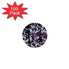 Decorative Abstract Floral Desing 1  Mini Buttons (100 Pack) 